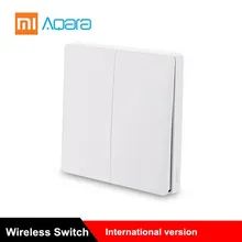 Беспроводной дистанционный переключатель Aqara, умный светильник, беспроводная версия, двойной ключ, международная версия