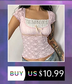 Rapcopter y2k Lace Trim Crop Top Bow Cute Sweet Tee Short Sleeve Harajuku Casual T Shirt Women Prepply Retro Korean Top Summer vintage tees