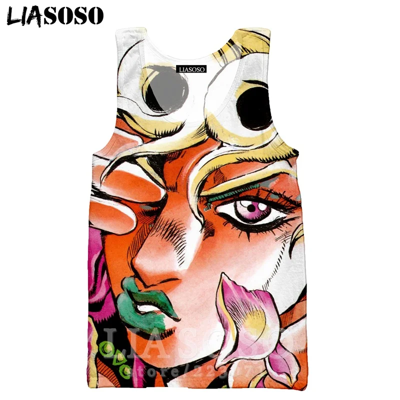 LIASOSO для мужчин и женщин Джонатан Joestar Толстовка 3D принт аниме Джоджо Необычные Приключения жилет с круглым вырезом майка без рукавов пуловер A31