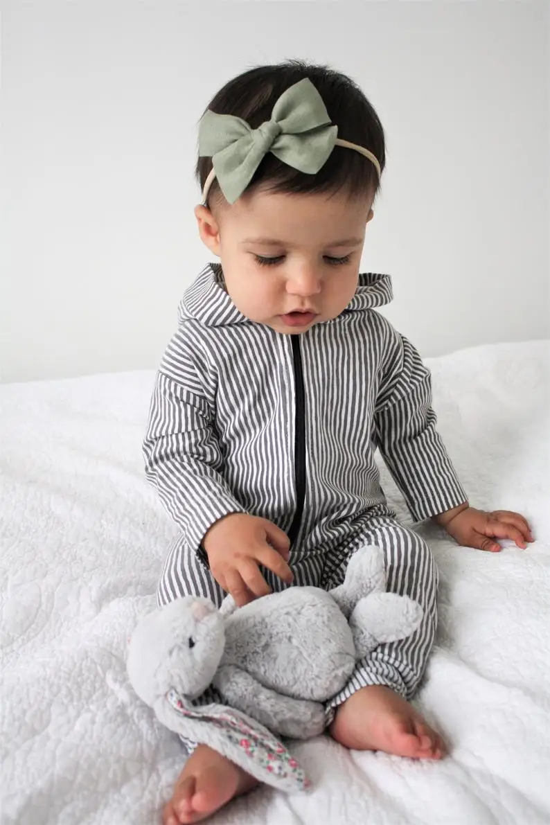 Baby Spring Autumn Clothing Newborn Kids Baby Girl Boy Long Sleeve Clothes Zipper Romper Jumpsuit Hoodies Solid Outfits