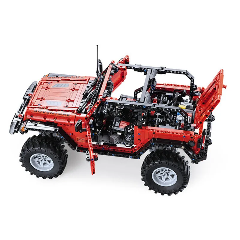 CaDA дистанционного Управление Jeep Wrangler авантюриста транспортного средства для бездорожья Р/У Машинки 1941 шт с светодиодный свет двигатель Мощность игрушки подарки C61006