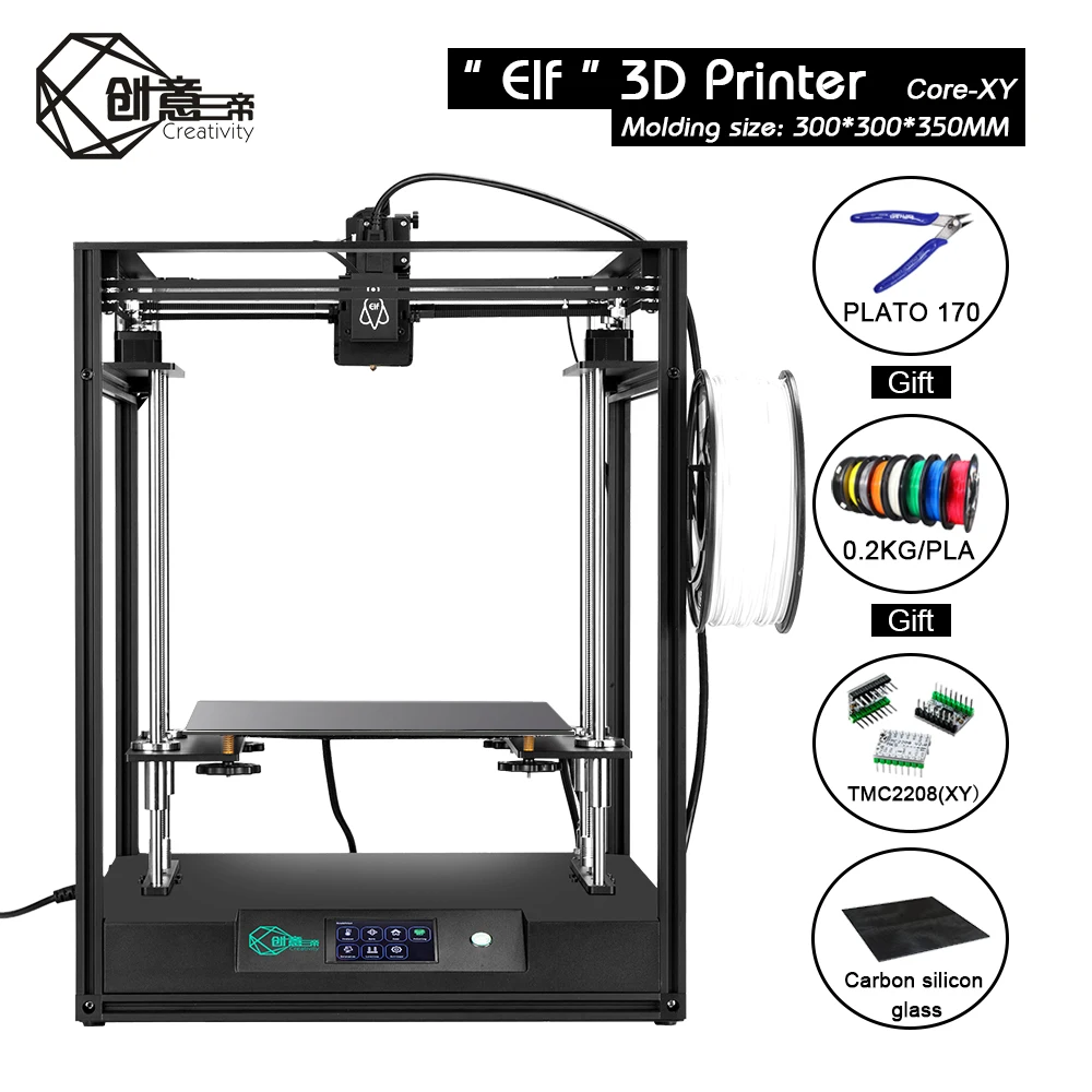 Набор для 3D принтера FDM CoreXY ELF большой размер высокая точность двойная ось Z