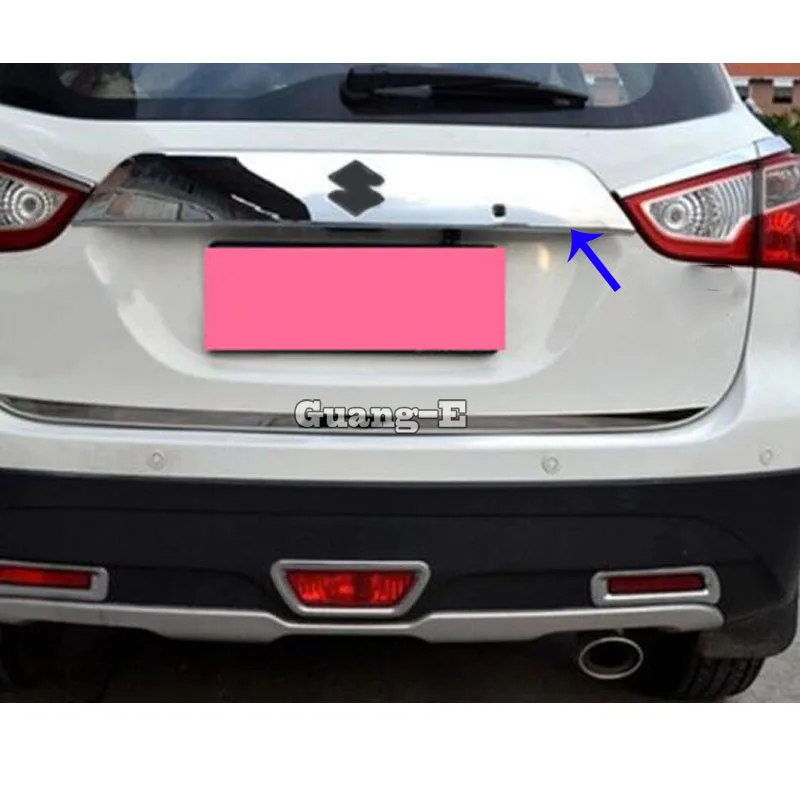 Для Suzuki S Cross SX4 2017 2018 2019 2020 задняя дверь из нержавеющей стали номерной знак бампер