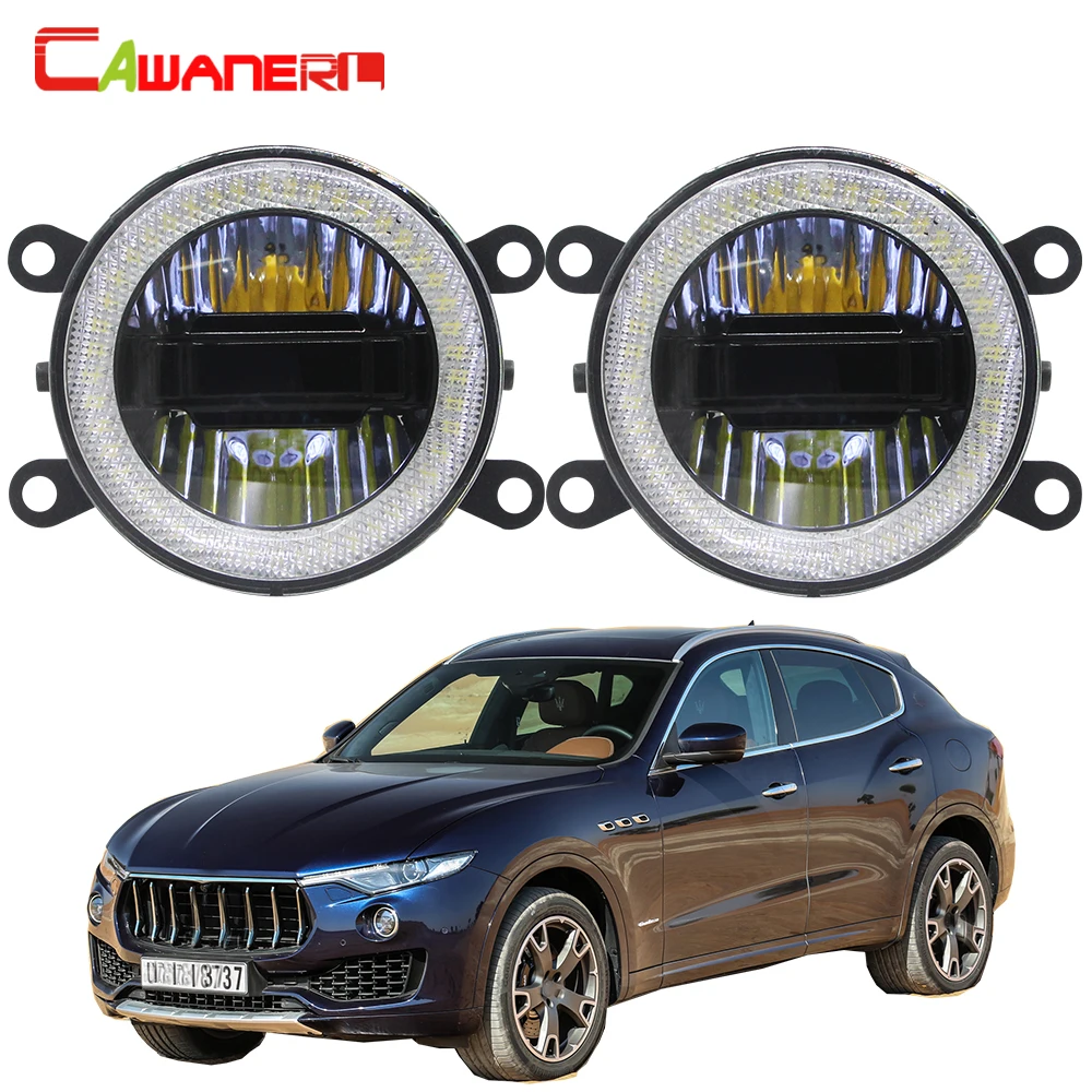 

Cawanerl 3in1 Function Car LED Bulb Lens Fog Light DRL Daytime Running Lamp Angel Eye 12V For Maserati Levante 2016 2017 2018