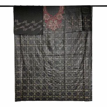 

3 in 1 african bazin riche fabric with beads&stones tissu black africain 7yds jacquard basin brocade brocade beaded fabric