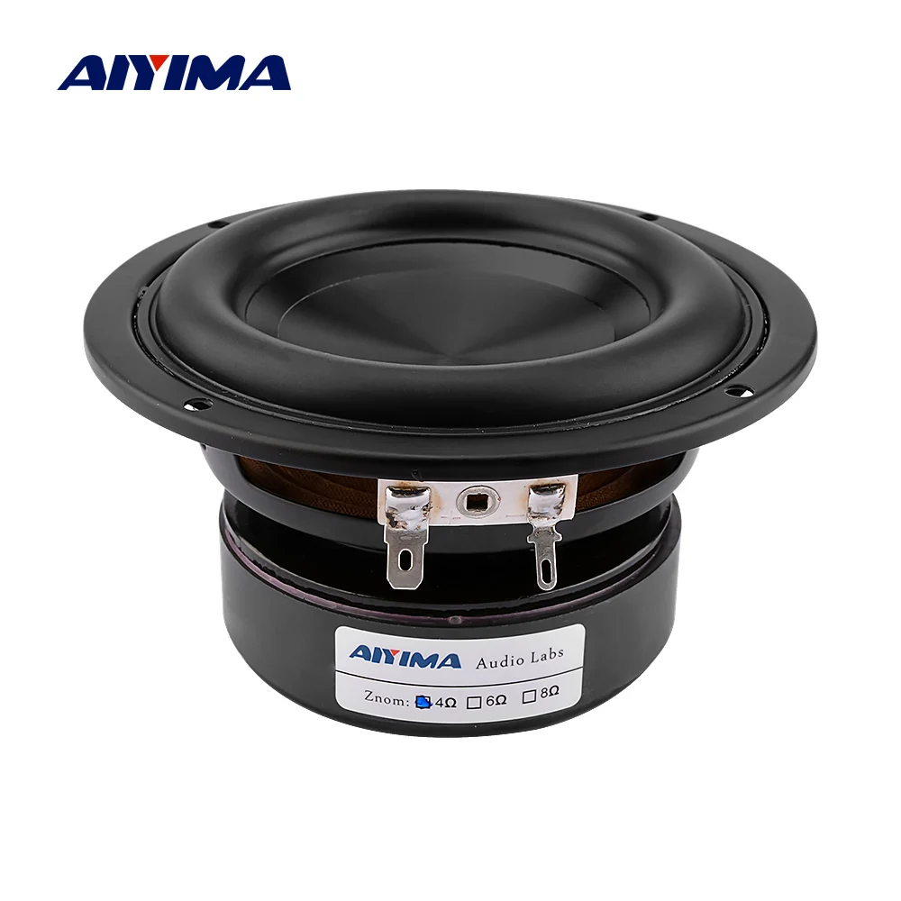 AIYIMA 1 шт. 4 дюймовый низкочастотный динамик аудио водонепроницаемый бас Hifi Звук