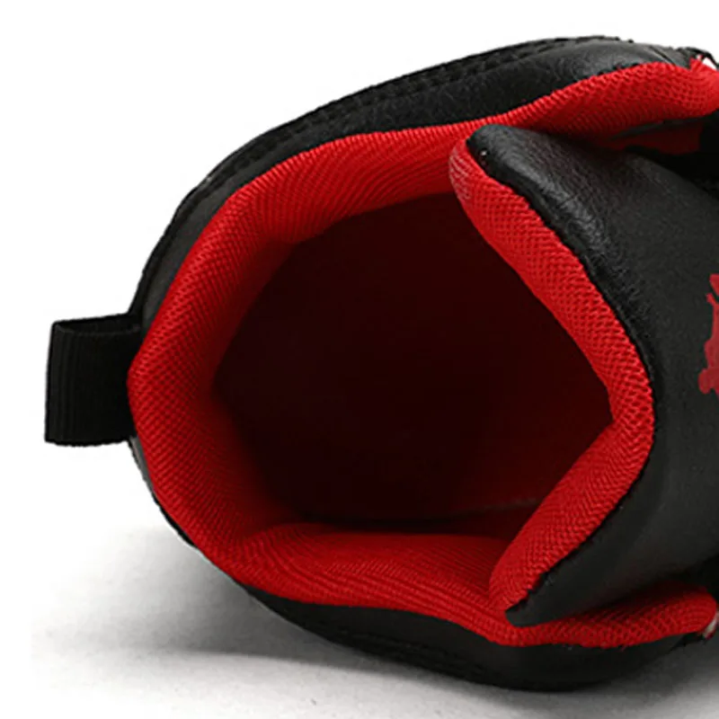 Boys Basketball Shoes Thick Sole Soft Spring Mesh Kids Sneakers Non-slip Leather Children Sport Shoes Outdoor Boys Basket Shoes