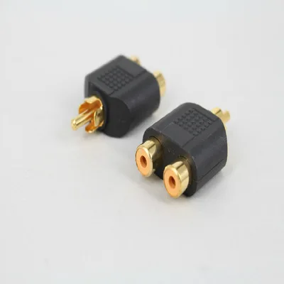 Разветвитель AV RCA Y Lotus переходник с 1 штекера на 2 гнезда цветной разъем|Кабели VGA| |