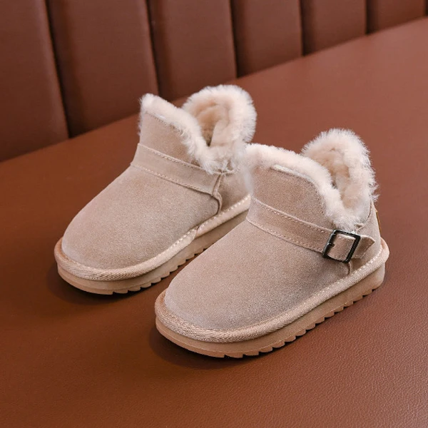 1 Pair Children Snow Boots Warm Shoes Anti-slip Casual Breathable for Winter Outdoor S7JN