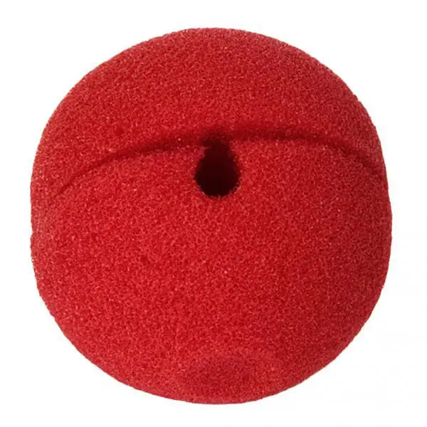 Red Circus Clown Nose - Party Costume Accessories for Red Nose Day - Pack of 2