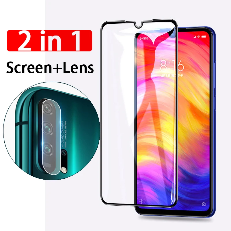 

2 in 1 Screen Camera Lens Tempered Glass Protector for Xiaomi Redmi 8A Note 8 Pro redmi8 redmi8a note8pro note8 Protective Film