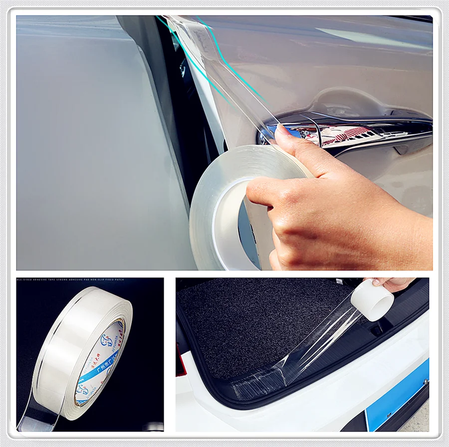 Автомобильная прозрачная двухсторонняя наклейка на дверь лента для Kia Forte Ceed Stonic