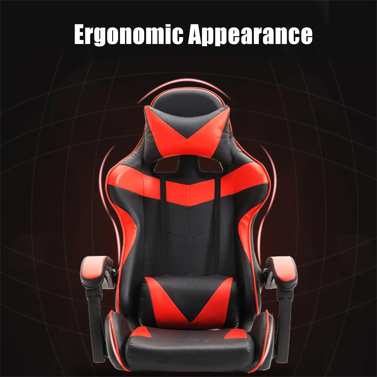 PU Leather Racing Gaming Chair Office High Back Ergonomic Recliner With Footrest Professional Compu