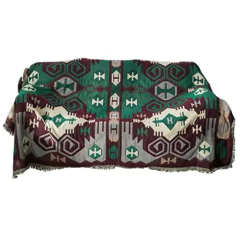 

Bohemian Style Cotton Woven Throw Blanket Sofa Towel Cotton Warm Slipcover U90A