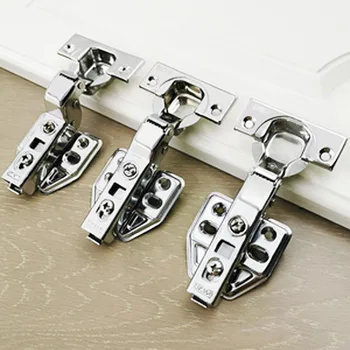 

4PCS Myhomera Hinge Stainless Steel Hydraulic Cabinet Door Hinges Damper Buffer Soft Close Kitchen Cupboard Furniture Full/Half