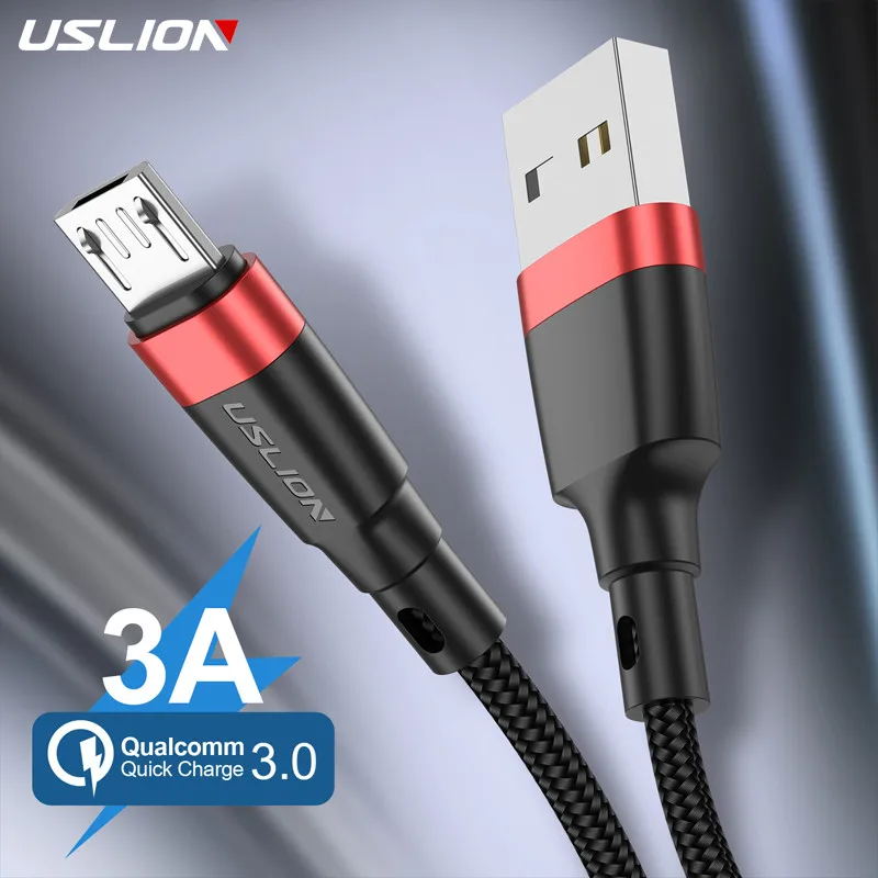 Tanie USLION 3A kabel USB Micro szybkie ładowanie kabel USB do