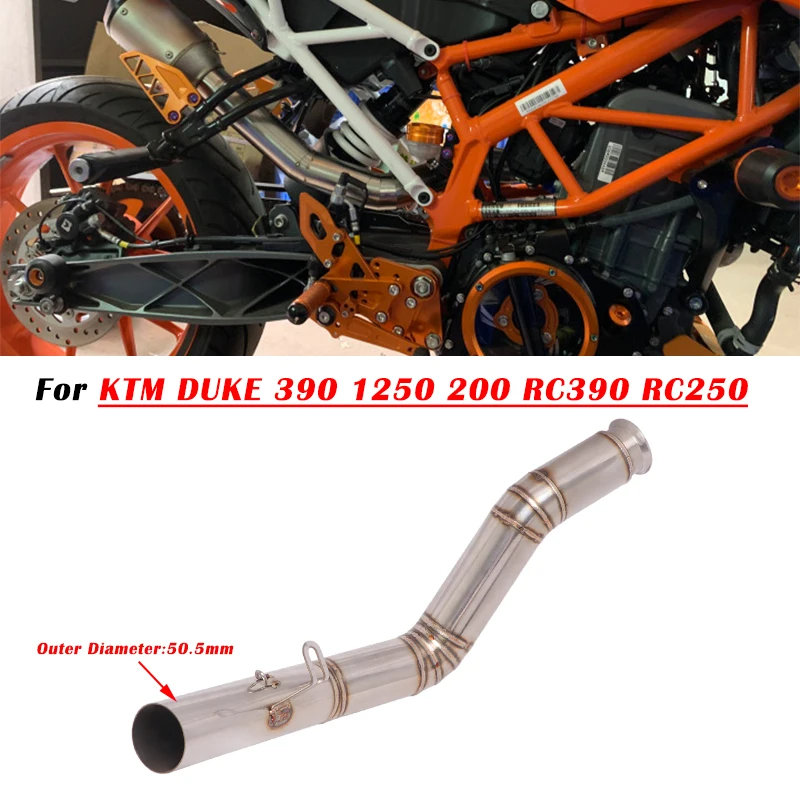 Для выхлопной системы KTM DUKE 390 125 250 RC390 RC250 17 18 19 20 21 модификация средней линии