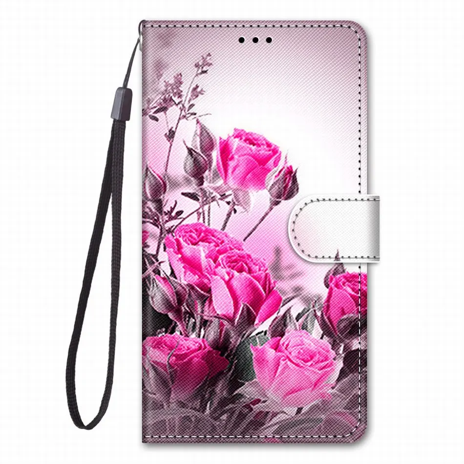 Милые кожаные чехлы для телефонов, чехлы для huawei Y3 Y5 II Y6 Y7 Y9 Enjoy 10 Plus 8 Plus P7, розовый кошелек, коробка с изображением башни неба D08F - Цвет: Wild Rose