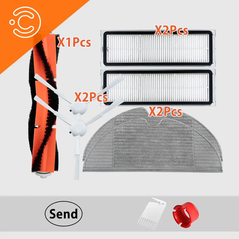 

Robot vacuum cleaner side brush main brush rag filter for 1c vacuum cleaner parts accessories set