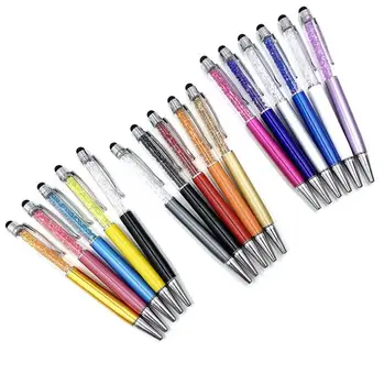 

Creative 24 Color Bling Crystal Ballpoint Pen Pilot Stylus Touch Pen for Writing Stationery Student Gift LX1150