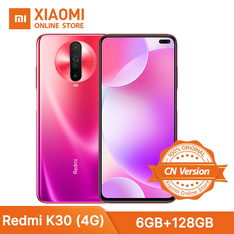 Оригинальный мобильный телефон Xiaomi Redmi K30 6 ГБ 128 4G Восьмиядерный процессор Snapdragon