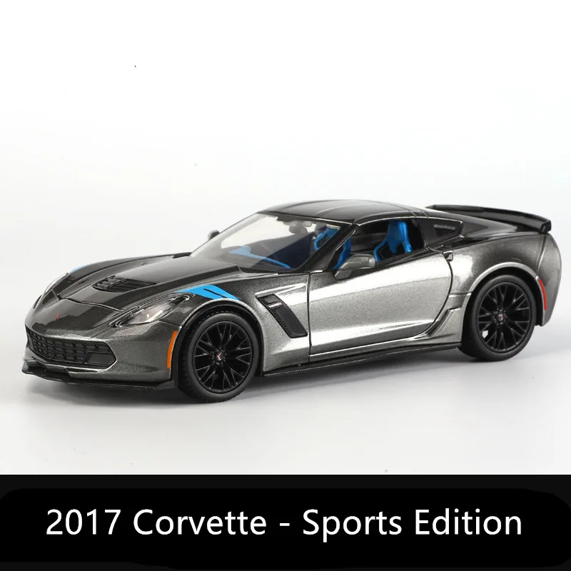 2017 Модель автомобиля Maisto 1:24 Corvet из сплава для гонок, модель автомобиля из сплава для моделирования, коллекция украшений, Подарочная игрушка - Цвет: 2017