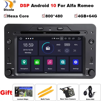 

Hexa Core Android 10 DSP Car DVD Player GPS Navigation For Alfa Romeo 159 Spider Sportwagon Brera car Radio Stereo free shipping