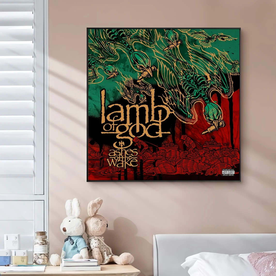 

Lamb Of God Ashes Of The Wake Music Album Cover Canvas Poster Hip Hop Rapper Pop Music Celebrity Wall Painting Art Decoration