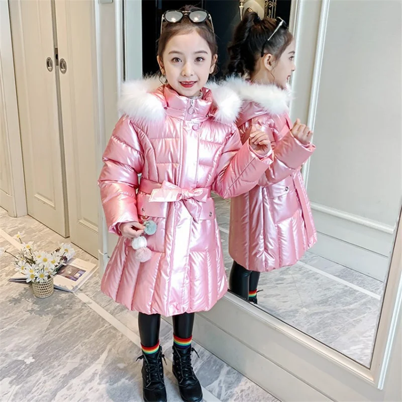 Toddler Kids Baby Girl Winter Warm Coat Faux Fur Hooded Outerwear Jacket Clothes 