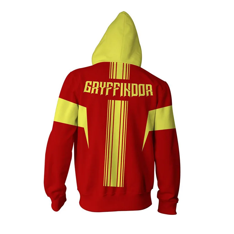 Новейший мужской и женский костюм на молнии Slytherin Ravenclaw, 3D повседневные толстовки, свитшоты, пуловеры, спортивные повседневные куртки на молнии