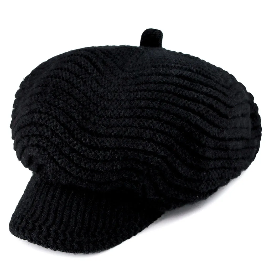 Wuaumx унисекс осень зима Newsboy шапки для мужчин и женщин теплый твид восьмиугольная шляпа для мужчин детективные шапки ретро плоские шапки chapeau