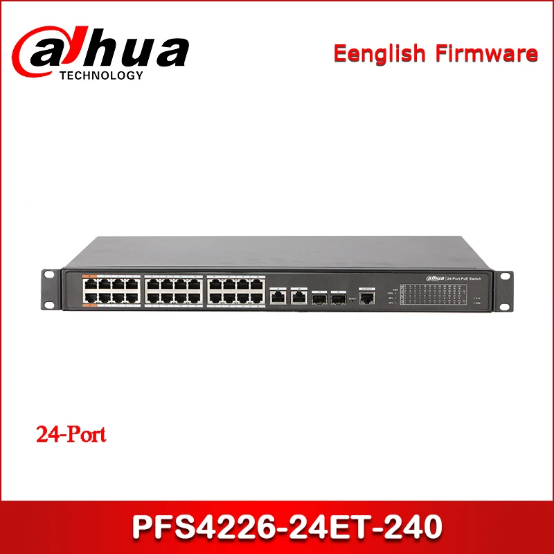 Сетевой видеорегистратор Dahua PFS4226-24ET-240 24-Порты и разъёмы коммутатор питания через ethernet