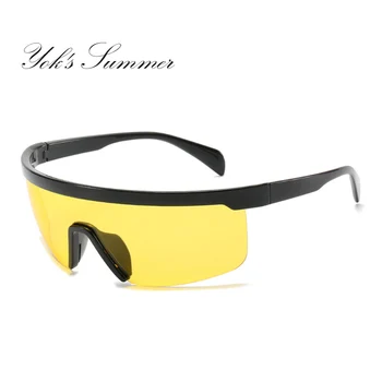 

YOK'S Integrated Polarized Sunglasses Men Oversize Windproof Shade Sun Glasses Adjustable Temple Big Driving Driver Gafas UN1403