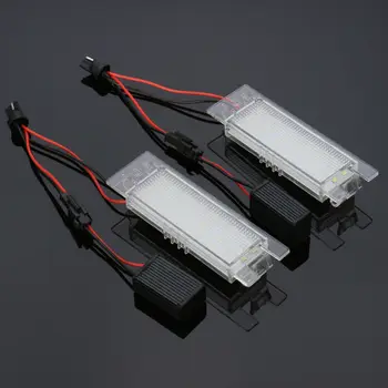 

1 Pair License Plate Light Lamp 12V White Exterior Accessories Auto Parts