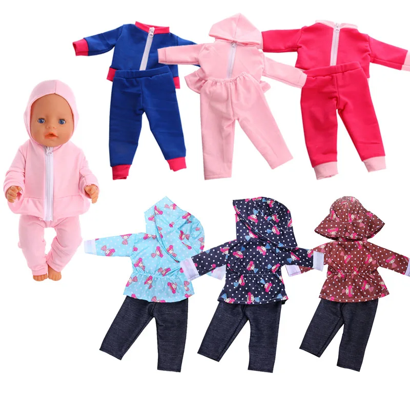 

Doll Clothes 3 Pcs/Set Pajamas Raincoat For Fit 18 Inch American&43 Cm Baby New Born Doll For Generation Christmas Girl`s Toy
