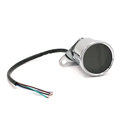 Серебристый Мотоцикл Cafe Racer светодиодный цифровой спидометр тахометр 12v Универсальный ЖК-дисплей инструмент уровня масла одометр датчик 4 цвета - Цвет: Серебристый