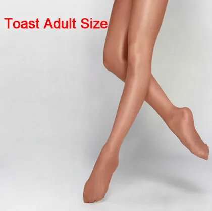 Toast Adult Size Женские блестящие колготки, эластичные чулки, блестящие штаны, обтягивающие блестящие колготки для балета, выступлений, танцев для женщин - Цвет: Toast Adult Size