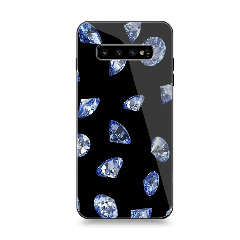 Чехол для телефона Стекло для samsung A70 A50 A30 A40 A20 A60 A10 S7 край S8 S9 S10 Plus Note 8 9 чехол в виде красивого бриллианта розовым алмазом