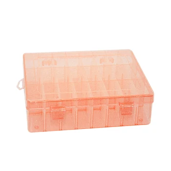 

multi function Hard Plastic 24 Slots Adjustable Jewelry Storage Box Case Craft Organizer Beads