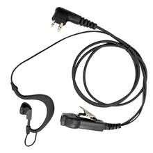 

2 Pin Earpiece Compatible for MOTOROLA Radio, G Shape Ear- Clip Ear Hook Security Headset Earphone PTT and Mic