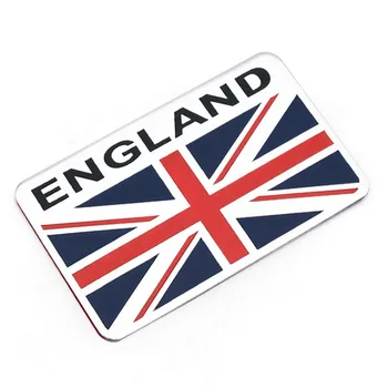 

Aluminum Alloy Rectangle Styling United Kingdom National Emblem Great Britain England Flags Car Stickers 8x5cm