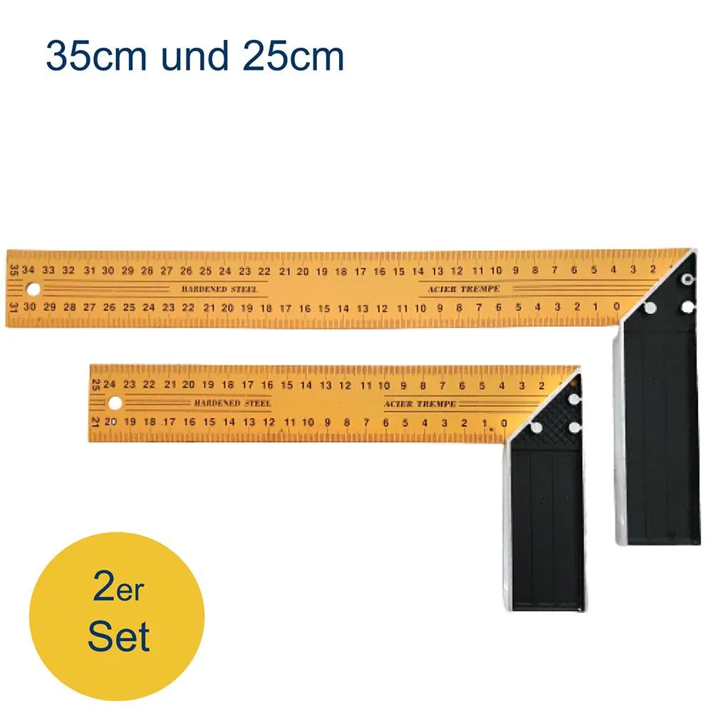 Metal 90 Degree Angle Metric 30cm Scale Marks Try Square Ruler