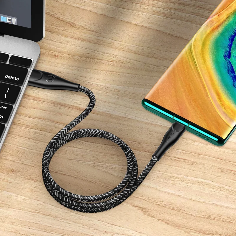 USAMS кабель type-C для samsung S10 S9 USB C зарядный провод для huawei P20 P30 type-C кабель для синхронизации данных USB-C для Ximomi mi9