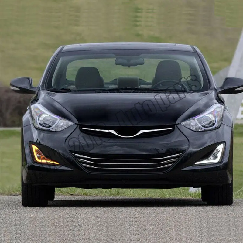 Для hyundai Elantra 14-16 дневные ходовые огни светодиодный DRL противотуманный светильник 1 комплект 2 шт. автомобильный модификация автомобильные аксессуары