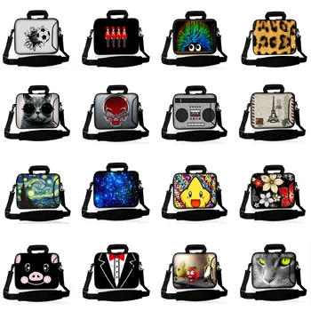 

New Neoprene Laptop Messenger Handbag Computer Accessories Retails 10 12 13 14 15 17 15.6 Notebook Shoulder Strap Bag Case Funda