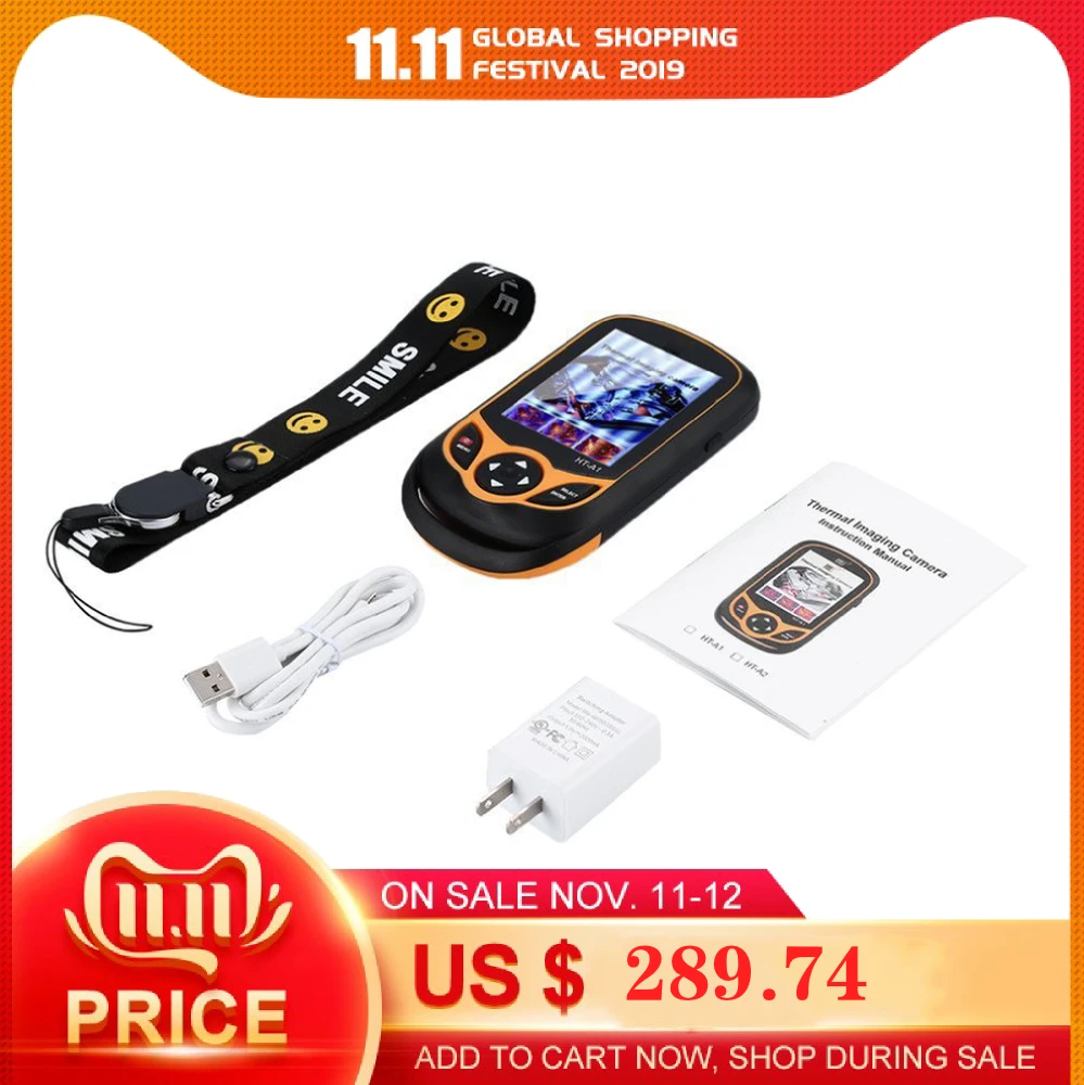 

3.2 inch Full View TFT Screen Infrared Thermometer Thermal Imager 0.3MP Camera Detector for Outdoor Hunting YK-A1