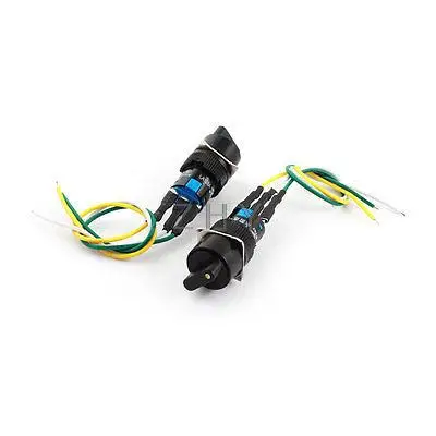 

2Pcs AC 220V/250V 5A 16mm Dia Thread SPDT Locking Rotary Selector Switch