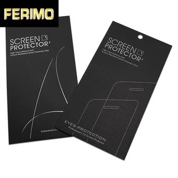 

50PCS/ Lot 9x16.8cm Black Mobile Phone Screen Protector Paperboard Package Box Cardboard Cell Phone Protective Film Packing Case