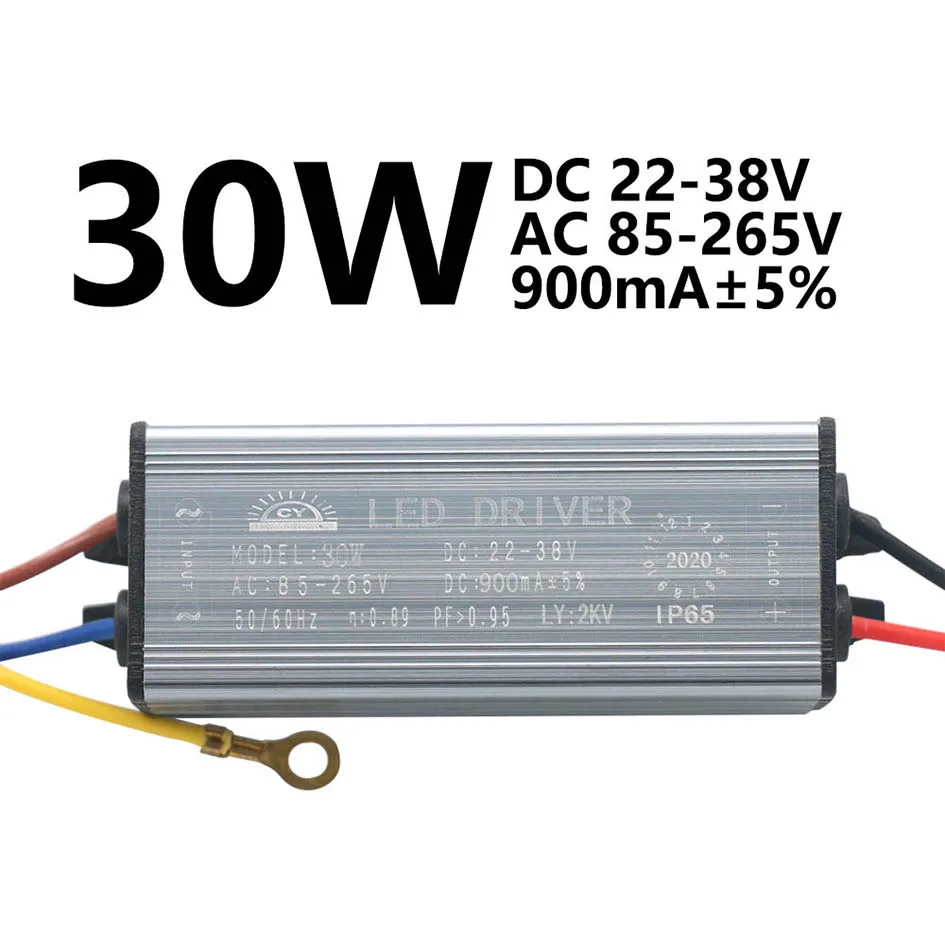 LED-Treiber 10W 20W 30W 50W 70W Adapter Transformator AC85V-265V zu DC20-38V IP65 Netzteil 300mA 600mA 900mA 1500mA 2100mA – Detail 3