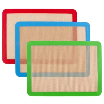

Silicone Baking Mat,Baking Mats (X3) Non-Slip Washable Reusable Heat Resistant, Non-Toxic, Flexible, Non-Stick, Easy